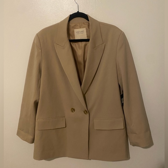 Velvet by Jenny Graham Khaki Fairfax Blazer - Picture 4 of 11